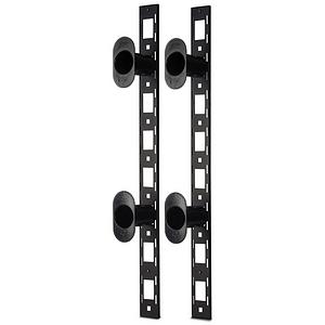 Schneider Electric APC Vertical Fiber Organizer - Black - 0U Rack Height