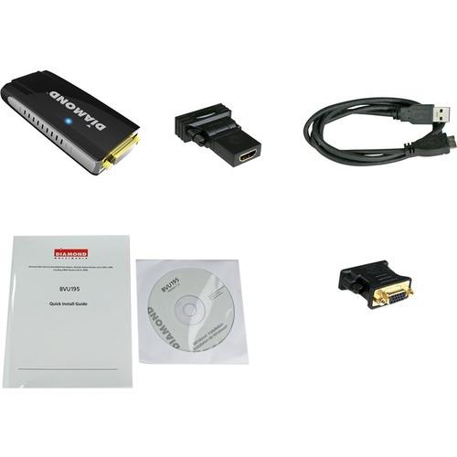 Diamond Multimedia DIAMOND BVU195 USB External Video Display Adapter - USB