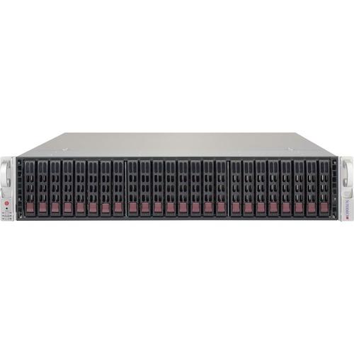 Super Micro Supermicro SuperChassis 216BE2C-R741JBOD Drive Enclosure - 12Gb/s SAS Host Interface - 2U Rack-mountable - Black - 24 x 2.5" Bay