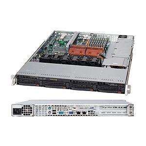 Super Micro Supermicro SuperChassis SC815TQ-720UB Rackmount Enclosure - Rack-mountable - Black - 1U - 5 x Bay - 4 x Fan(s) Installed - 1 x 720 W - EATX Motherboard Supported - 1 x External 5.25" Bay - 4 x External 3.5" Bay - 3x Slot(s)