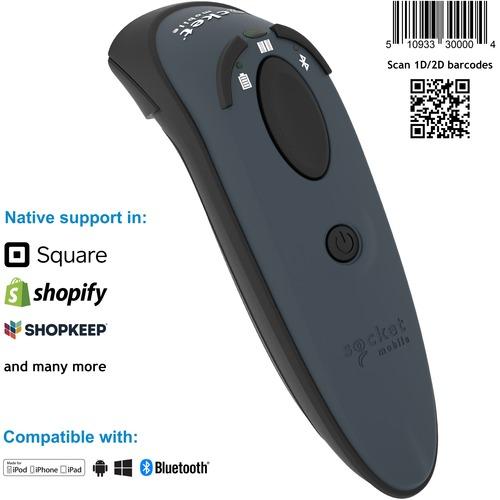 Socket Communication Socket Mobile DuraScan® D740, Universal Barcode Scanner, Gray - Wireless Connectivity - 2 scan/s - 19.49" (495 mm) Scan Distance - 1D, 2D - Imager - Bluetooth - Utility Gray