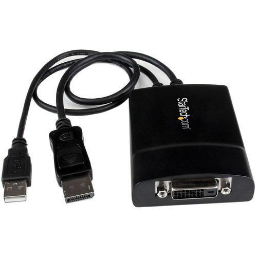 StarTech.com DisplayPort to DVI Dual Link Active Adapter, DisplayPort to DVI-D Adapter/Video Converter 2560x1600 60Hz, DP to DVI Adapter - Active DisplayPort 1.2 to DVI-D dual-link adapter; 2560x1600 60Hz; HBR2; HDCP; EDID - DisplayPort to DVI adapter/vi