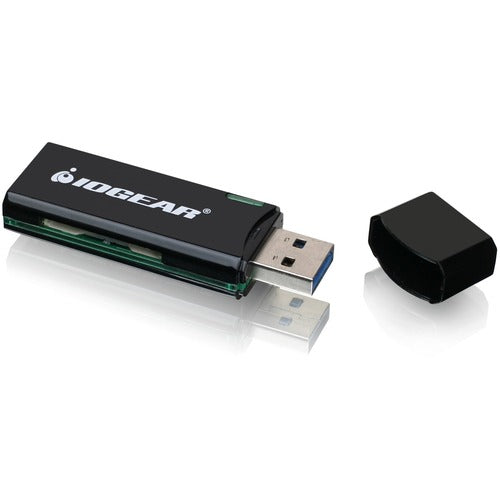 IOGEAR SuperSpeed USB 3.0 SD/Micro SD Card Reader / Writer - SD, SDXC, SDHC, microSD, microSDXC, microSDHC, MMCplus, Reduced Size MultiMediaCard (MMC), Microdrive, MultiMediaCard (MMC), MMCmobile, ... - USB 3.0External - 1 Pack - PuriLite