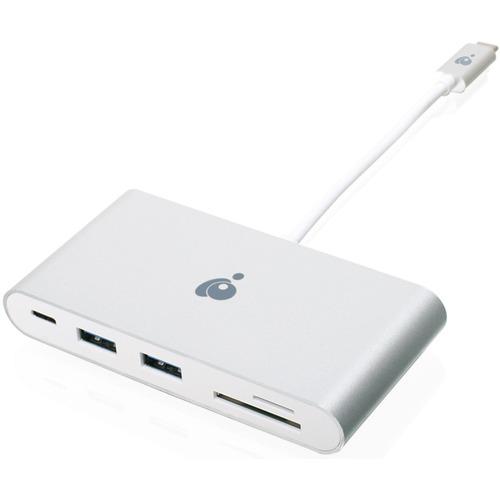 IOGEAR USB-C to SD/MicroSD USB-A Adapter - USB 3.1 (Gen 1) Type C - External - 3 USB Port(s) - 2 USB 3.0 Port(s) - PC, Mac