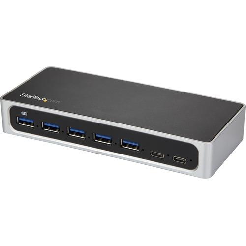 StarTech.com 7 Port USB C Hub with Fast Charge - 5x USB-A & 2x USB-C (USB 3.0 SuperSpeed 5Gbps) - USB 3.1 Gen 1 Adapter Hub - Self Powered - 7 port USB-C laptop or desktop hub - USB Type-C to 5x USB-A/2x USB-C - SuperSpeed 5Gbps (USB 3.0/USB 3.1/3.2 Gen