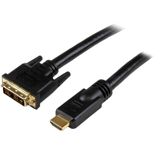 StarTech.com 30 ft HDMI® to DVI-D Cable - M/M - Connect an HDMI-enabled output device to a DVI-D display, or a DVI-D output device to an HDMI-capable display - 30ft HDMI to dvi - 30ft HD to DVI - HDMI to DVI Adapter - HDMI to DVI Converters - 30ft dvi-d