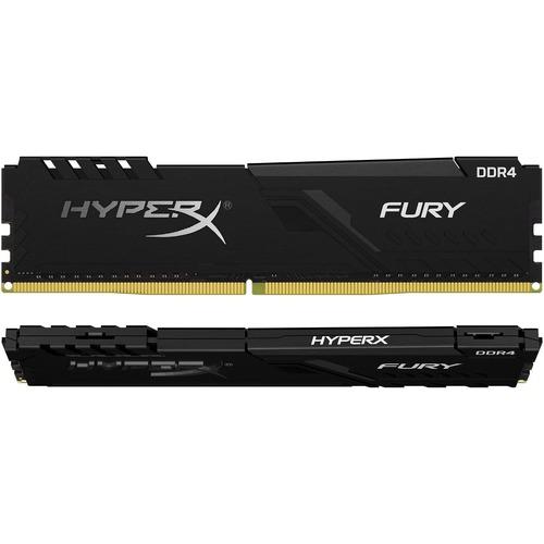Kingston HyperX Fury 16GB (2 x 8GB) DDR4 SDRAM Memory Kit - 16 GB (2 x 8GB) - DDR4-2666/PC4-21333 DDR4 SDRAM - 2666 MHz - CL16 - 1.20 V - Non-ECC - Unbuffered - 288-pin - DIMM - Lifetime Warranty