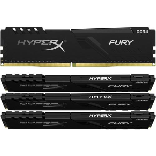 Kingston HyperX Fury 16GB DDR4 SDRAM Memory Module - 16 GB (4 x 4GB) - DDR4-2666/PC4-21300 DDR4 SDRAM - 2666 MHz - CL16 - 1.20 V - Non-ECC - Unbuffered - 288-pin - DIMM