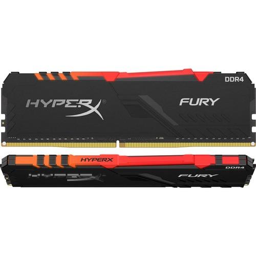 Kingston HyperX Fury 16GB (2 x 8GB) DDR4 SDRAM Memory Kit - For Desktop PC - 16 GB (2 x 8GB) - DDR4-3000/PC4-24000 DDR4 SDRAM - 3000 MHz - CL15 - 1.35 V - Unbuffered - 288-pin - DIMM