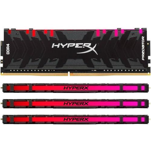 Kingston HyperX Predator 64GB DDR4 SDRAM Memory Module - 64 GB (4 x 16GB) - DDR4-3000/PC4-24000 DDR4 SDRAM - 3000 MHz - CL15 - 1.35 V - Non-ECC - Unbuffered - 288-pin - DIMM