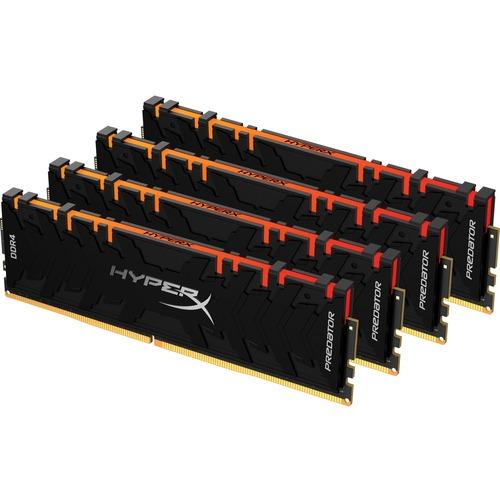 Kingston HyperX Predator 128GB DDR4 SDRAM Memory Module - For Desktop PC - 128 GB (4 x 32GB) - DDR4-3000/PC4-24000 DDR4 SDRAM - 3000 MHz - CL16 - 1.35 V - Non-ECC - Unbuffered - 288-pin - DIMM - Lifetime Warranty