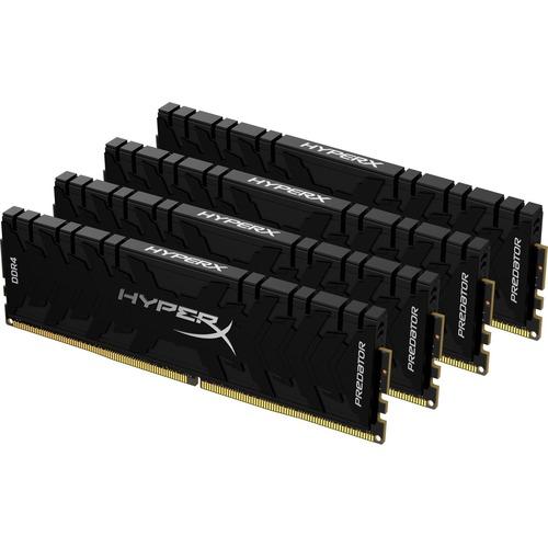 Kingston HyperX Predator 128GB DDR4 SDRAM Memory Module - For Desktop PC - 128 GB (4 x 32GB) - DDR4-3000/PC4-24000 DDR4 SDRAM - 3000 MHz - CL16 - 1.35 V - Non-ECC - Unbuffered, Unregistered - 288-pin - DIMM - Lifetime Warranty