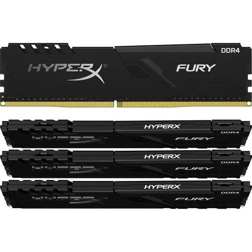 Kingston HyperX Fury 16GB DDR4 SDRAM Memory Module - 16 GB (4 x 4GB) - DDR4-3200/PC4-25600 DDR4 SDRAM - 3200 MHz - CL16 - 1.35 V - Non-ECC - Unbuffered - 288-pin - DIMM
