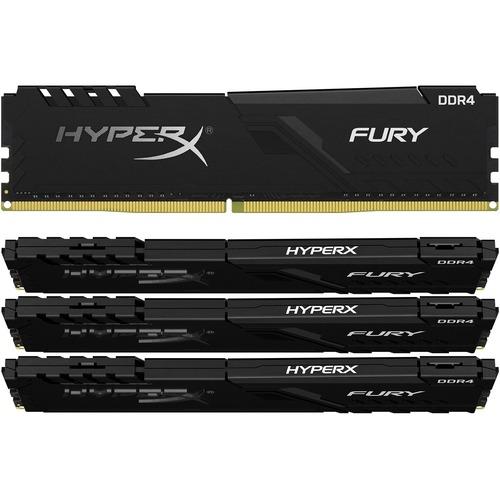 Kingston HyperX FURY 32GB DDR4 SDRAM Memory Module - For Desktop PC - 32 GB (4 x 8GB) - DDR4-3600/PC4-28800 DDR4 SDRAM - 3600 MHz - CL17 - 1.35 V - Non-ECC - Unbuffered - 288-pin - DIMM - Lifetime Warranty