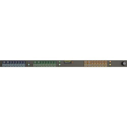 Vertiv Geist MN01X9W1-48PZB8-6PS15D0A10-S 48-Outlets PDU - Basic - 3P+E (IP67) - 36 x U-Lock IEC 60320 C13, 12 x U-Lock IEC 60320 C19 - 230 V AC - 0U - Vertical - Rack-mountable