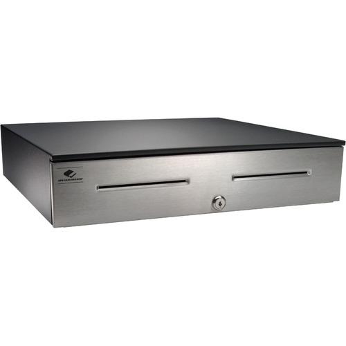 APG Cash Drawer Series 4000 Cash Drawer - 5 Bill - 5 Coin - 2 Media SlotSerial Port, - Stainless Steel, Steel - Black - 4.20" (106.68 mm) Height x 18" (457.20 mm) Width x 16.70" (424.18 mm) Depth