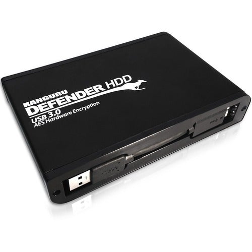 Kanguru Solutions Kanguru Defender HDD Hardware Encrypted Secure USB3.0 External Hard Drive, 4T - AES 256-Bit Hardware Encrypted, SuperSpeed USB3.0 Remotely Manageable - PuriLite