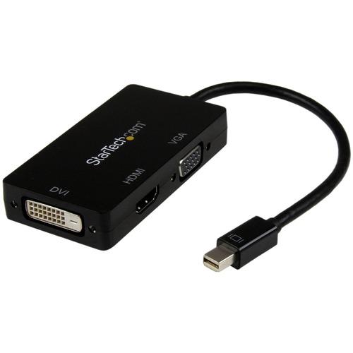 StarTech.com Mini DisplayPort Adapter - 3-in-1 - 1080p - Monitor Adapter - Mini DP to HDMI / VGA / DVI Adapter Hub - Connect a Mini DisplayPort-equipped PC or Mac® to an HDMI, VGA, or DVI Display - Mini DisplayPort to VGA - Mini DisplayPort to DVI - Mini