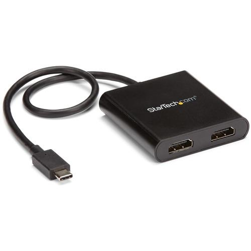 StarTech.com 2-Port Multi Monitor Adapter - USB-C to HDMI Video Splitter - USB Type-C to HDMI MST Hub - Thunderbolt 3 Compatible - Windows - USB Type-C dual-monitor adapter can drive 2x 4K 30Hz or 2x 1080p 60Hz HDMI monitors - DP 1.2/HBR2/MST Hub - Thund