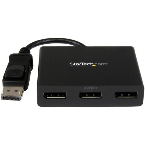 StarTech.com 3-Port Multi Monitor Adapter, DisplayPort 1.2 MST Hub, Dual 4K, 1x 1080p, Video Splitter for Extended Desktop Mode, Windows - 3-port DisplayPort multi-monitor adapter drives 2x 4K 30Hz + 1x 1080p 60Hz DP displays to extend your desktop - DP