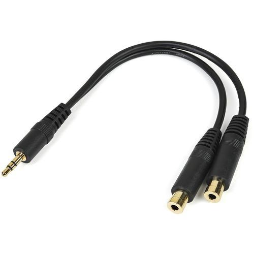 StarTech.com StarTech.com Stereo Splitter Cable - Phono Stereo 3.5mm (M) - Phono 2x Stereo (F) - 6in - Mini-phone Female - Mini-phone Male - 6