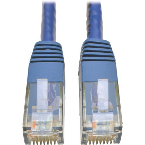 Tripp Lite Cat6 Gigabit Molded Patch Cable (RJ45 M/M), Blue, 6 ft - 6 ft Category 6 Network Cable for Network Device, Router, Modem, Blu-ray Player, Printer, Computer - First End: 1 x RJ-45 Male Network - Second End: 1 x RJ-45 Male Network - 1 Gbit/s - P