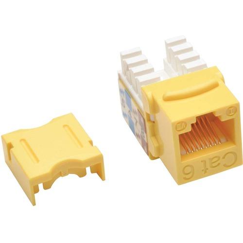 Tripp Lite N238-001-YW Cat6 110-punch Down Keystone Jack - 1 x RJ-45 Female - Yellow - TAA Compliant