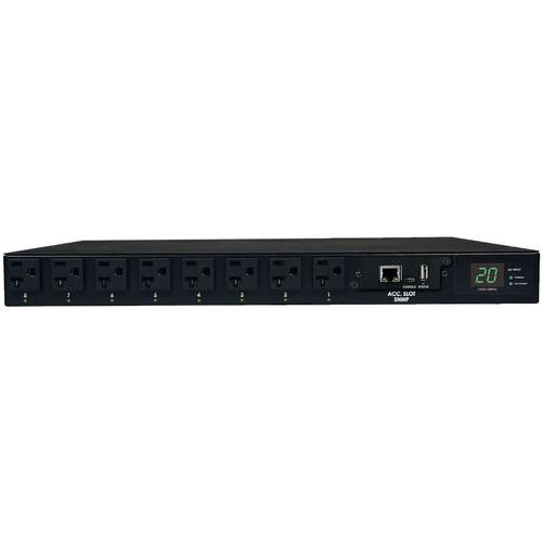 Tripp Lite PDUMH20ATNET PDU Switched ATS 120V 20A 16 Outlet - 16 x NEMA 5-15/20R - 2.4kVA - 1U Rack-mountable