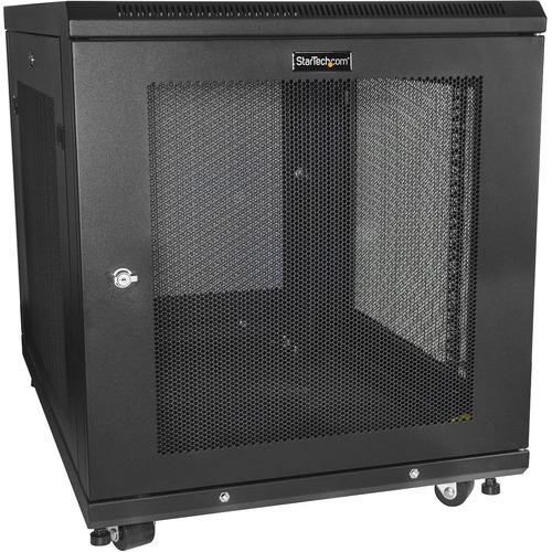 StarTech.com 12U 19" Server Rack Cabinet - 4 Post Adjustable Depth 2-30" Mobile Locking Vented IT/Data Network Enclosure w/Casters & Shelf - 4 Post 12U 19in server rack cabinet w/casters/levelling feet - Mobile/Rolling/Locking EIA/ECA-310-E IT/Data/Netwo