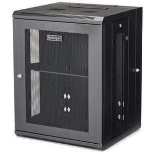 StarTech.com 15U 19" Wall Mount Network Cabinet - 16" Deep Hinged Locking Flexible IT Data Equipment Rack Vented Switch Enclosure w/Shelf - 15U 19in wall mount network cabinet - Switch depth rack enclosure- 180° hinged design - Lockable access to front r
