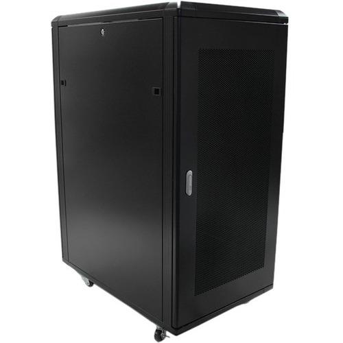 Startech Directship StarTech.com 25U AV Rack Cabinet - 36in - Portable Server / IT Computer Equipment Cabinet - Free Standing Data Rack w/ Casters (RK2536BKF) - Easy to transport and quick assemble 25U secure server rack cabinet - 25u enclosed rack - 25u