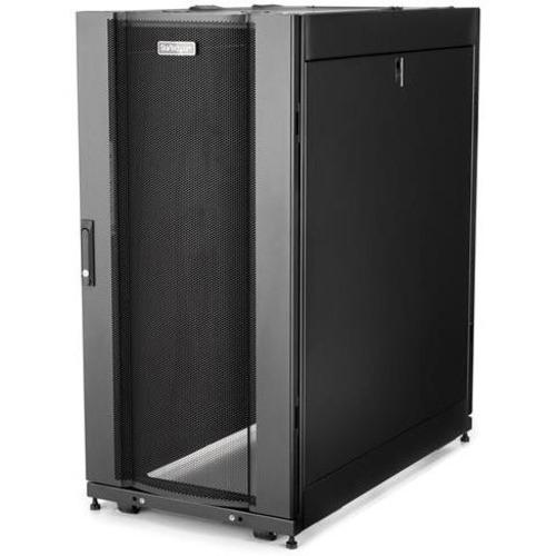 Startech Directship StarTech.com 25U Server Rack Cabinet - 4 Post Adjustable Depth 7-35" Locking Vented Rolling Network/Data/IT Enclosure w/Casters/Cable Mgmt - 4Post 25U 19in Server Rack Cabinet w/Casters/Rolling/Mobile Network/IT/Data Equipment Enclosu