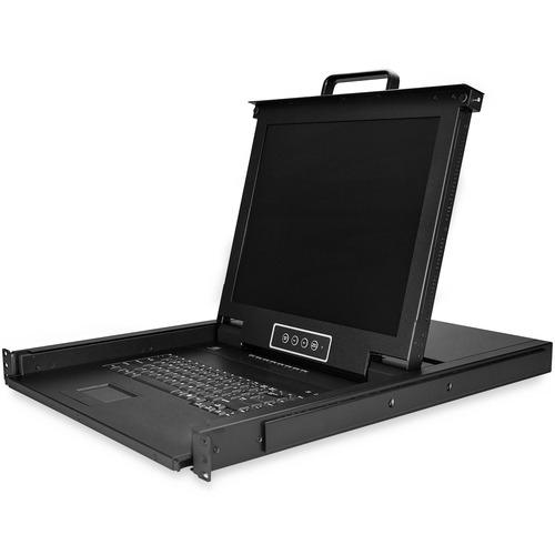 StarTech.com 8 Port Rackmount KVM Console w/ Cables - Integrated KVM Switch w/ 17" LCD - 1U LCD KVM Drawer 50000 MTBF - USB + VGA Support - Rackmount KVM Console w/ 17in Active Matrix TFT LCD Monitor / 1280 x 1024 / 8 Port VGA KVM Switch / 1U LCD KVM Dra