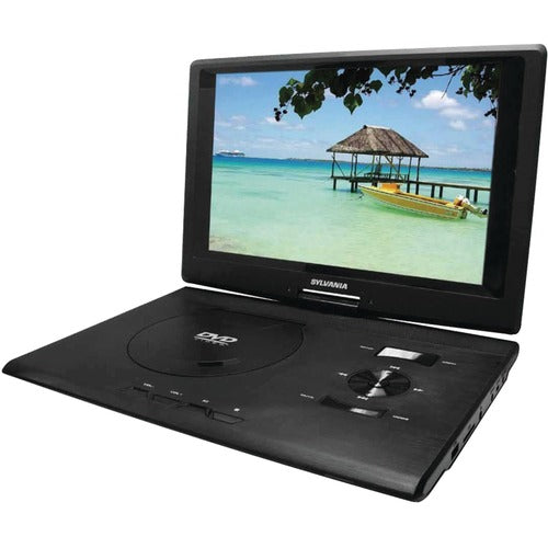Curtis International Sylvania SDVD1332 Portable DVD Player - 13.3" Display - 1280 x 800 - DVD-RW, CD-RW - JPEG - DVD Video, Video CD - 16:9 - CD-DA, MP3 - 1 x Headphone Port(s) - USB - Lithium Polymer (Li-Polymer) - 2 Hour