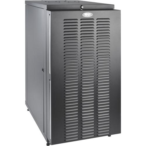 Tripp Lite SmartRack 24U Standard-Depth Rack Enclosure Cabinet for Harsh Environments - 24U Rack Height x 19" (482.60 mm) Rack Width x 32.50" (825.50 mm) Rack Depth - Black - Steel - 453.59 kg Maximum Weight Capacity - 453.59 kg Static/Stationary Weight