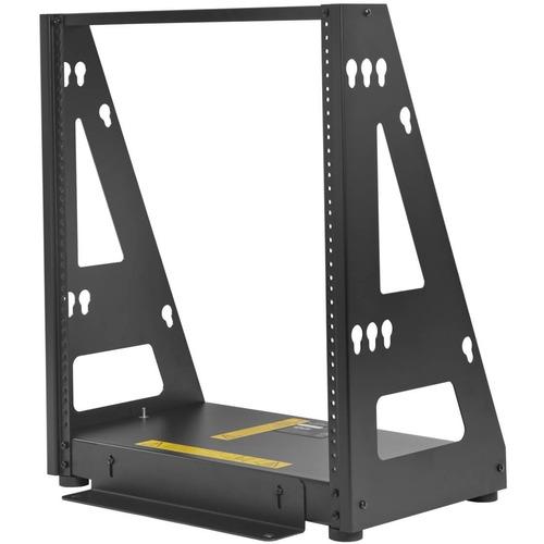 Tripp Lite SmartRack Heavy-Duty 12U 2-Post Open Frame Rack - For LAN Switch, Patch Panel, Server, PDU, UPS - 12U Rack Height x 19" (482.60 mm) Rack Width x 12.01" (305 mm) Rack Depth - Floor Standing Open Frame - 2 Post - Black Powder Coat - Steel - 159