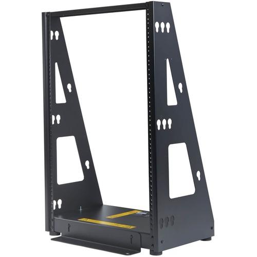 Tripp Lite SmartRack Heavy-Duty 16U 2-Post Open Frame Rack - For LAN Switch, Patch Panel, Server, PDU, UPS - 16U Rack Height x 19" (482.60 mm) Rack Width x 24.02" (610 mm) Rack Depth - Floor Standing Open Frame - 2 Post - Black Powder Coat - Steel - 159