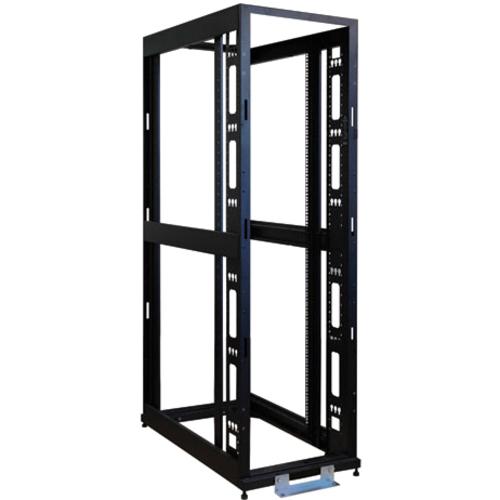 Tripp Lite 42U Mid-Depth 4-Post SmartRack Premium Open Frame Rack (No Sides, Doors or Roof) - 42U Rack Height x 19" (482.60 mm) Rack Width - Black - 1360.78 kg Dynamic/Rolling Weight Capacity - 1360.78 kg Static/Stationary Weight Capacity