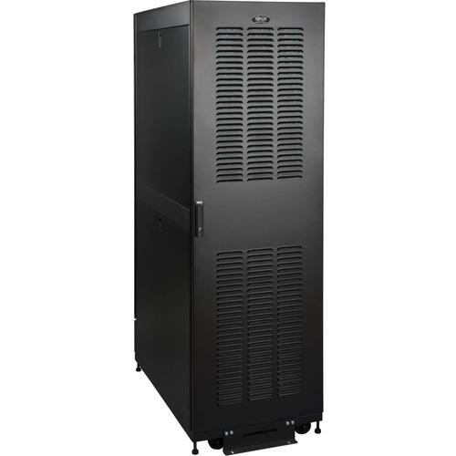 Tripp Lite SmartRack SR42UBEIS Enclosure Rack Cabinet - 42U Rack Height x 19" (482.60 mm) Rack Width - Black - Steel - 1360.78 kg Dynamic/Rolling Weight Capacity - 1360.78 kg Static/Stationary Weight Capacity
