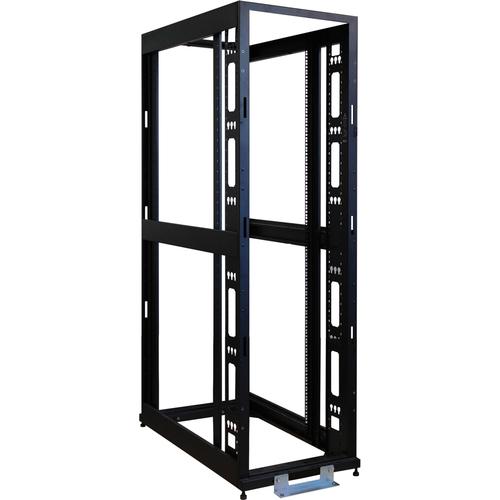 Tripp Lite 42U 4-Post SmartRack Premium Open Frame Rack (No Sides, Doors or Roof) - 42U Rack Height x 19" (482.60 mm) Rack Width - Black - 1360.78 kg Dynamic/Rolling Weight Capacity - 1360.78 kg Static/Stationary Weight Capacity