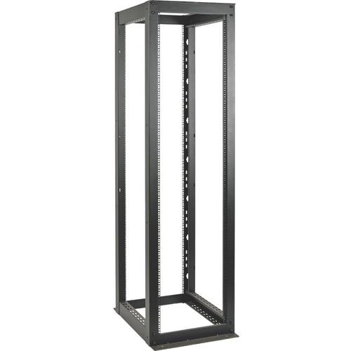 Tripp Lite SR4POST58HD Heavy-Duty 4-Post Open Frame Rack - 58U Rack Height x 19" (482.60 mm) Rack Width x 35.25" (895.35 mm) Rack Depth - Black Powder Coat - 1360.78 kg Dynamic/Rolling Weight Capacity - 1360.78 kg Static/Stationary Weight Capacity