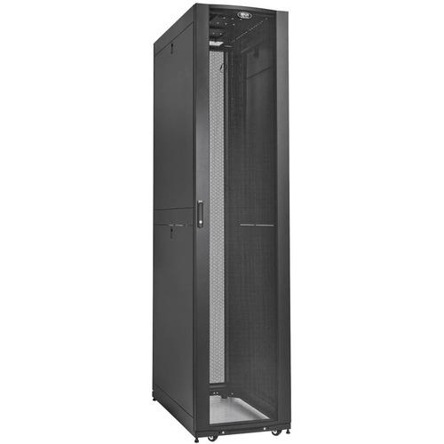 Tripp Lite SmartRack Premium 50U Standard-Depth Rack Enclosure Cabinet - For LAN Switch, Patch Panel, Server, PDU, UPS - 50U Rack Height x 19" (482.60 mm) Rack Width x 27.76" (705 mm) Rack Depth - Floor Standing Enclosed Cabinet - Black Powder Coat - Ste