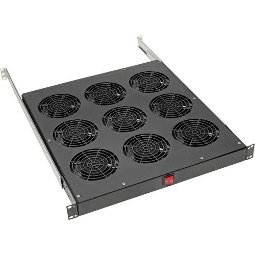 Tripp Lite SRFANTRAY9 Fan Tray - 9 Fan - 1U - 19" (482.60 mm) - 24.5 m³/min - Upflow Air Discharge Pattern