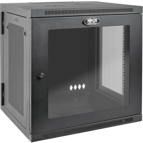Tripp Lite SRW12USDPG SmartRack 12U UPS-Depth Wall-Mount Rack Enclosure Cabinet - For UPS - 12U Rack Height x 19" (482.60 mm) Rack Width x 24.50" (622.30 mm) Rack Depth - Wall Mountable - Black, Clear - Steel, Acrylic - 90.72 kg Maximum Weight Capacity -