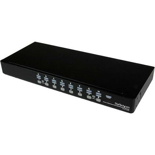 StarTech.com 16 Port 1U Rackmount USB KVM Switch Kit with OSD and Cables - 16 Port - 1U - Rack-mountable