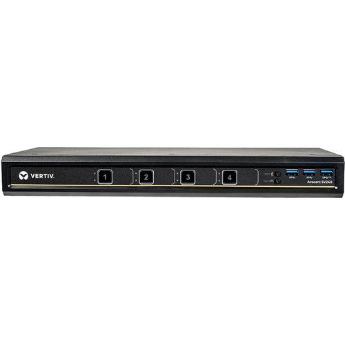 Vertiv Avocent 4-Port DVI-I 4K Ultra HD KVM Switch - 4 Computer(s) - 1 Local User(s) - 3840 x 2160 - 13 x USB - 5 x DVI - Desktop