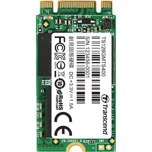 Transcend MTS400 128 GB Solid State Drive - M.2 Internal - SATA (SATA/600) - 560 MB/s Maximum Read Transfer Rate - 3 Year Warranty