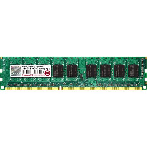 Transcend 8GB DDR3 Memory 240Pin Long-DIMM DDR3-1600 ECC Unbuffer Memory - For Server - 8 GB - DDR3-1600/PC3-12800 DDR3 SDRAM - 1600 MHz - CL11 - ECC - Unbuffered - 240-pin - DIMM - Lifetime Warranty