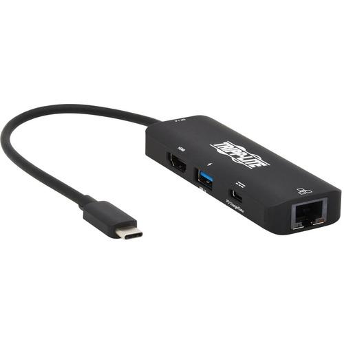 Tripp Lite U444-06N-H4GUC2 HDMI/RJ-45/USB/USB-C Audio/Video/Network/Data Transfer Adapter - 1 x Type C Male USB - 1 x Type A Female USB, 1 x RJ-45 Female Network, 1 x Type C Female USB, 1 x HDMI Female Digital Audio/Video - 4096 x 2160 Supported - Nickel