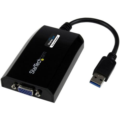 StarTech.com USB 3.0 to VGA External Video Card Multi Monitor Adapter for Mac® and PC - 1920x1200 / 1080p - Connect a VGA monitor or projector through USB 3.0, for an external multi-monitor solution at resolutions up to 1920x1200 - USB 3.0 to VGA Adapter